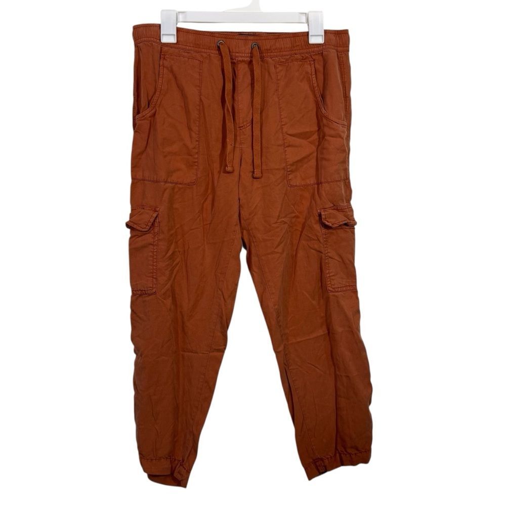 Anthropologie x Sanctuary Burnt Orange High Waisted Relaxed Cargo Joggers